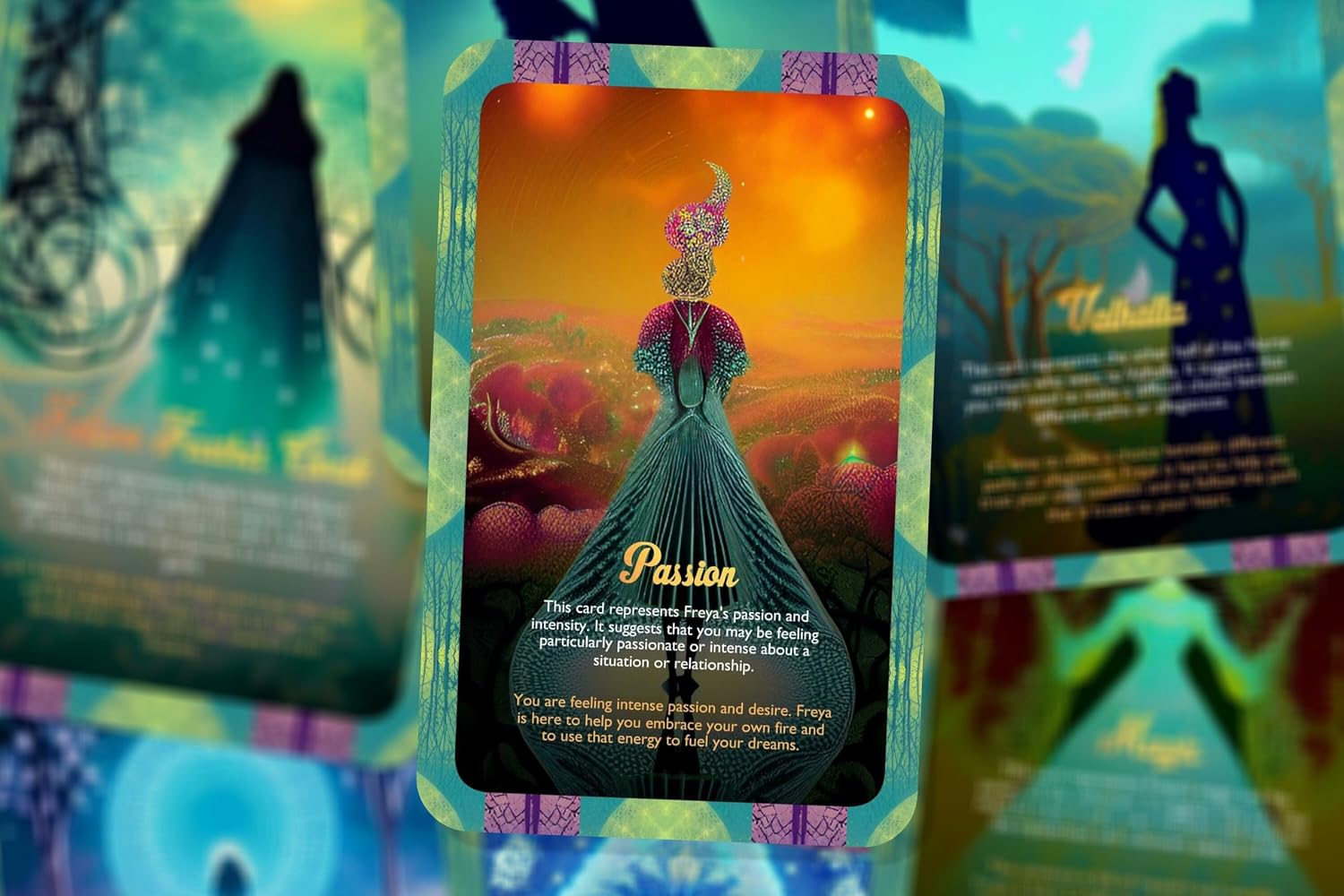 Ibiza Tarot The Wisdom of Freya - Oracle Cards for Intuitive Guidance | Fortune Telling Oracle Cards Deck for Beginners | Authentic Oracle Reading Experience - Set of 24 Cards