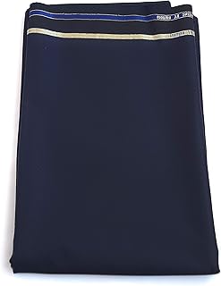 Raymond Men's Poly Wool Blended Unstitched 3.10 m Self Design Suit Fabric (Blue, Free Size)