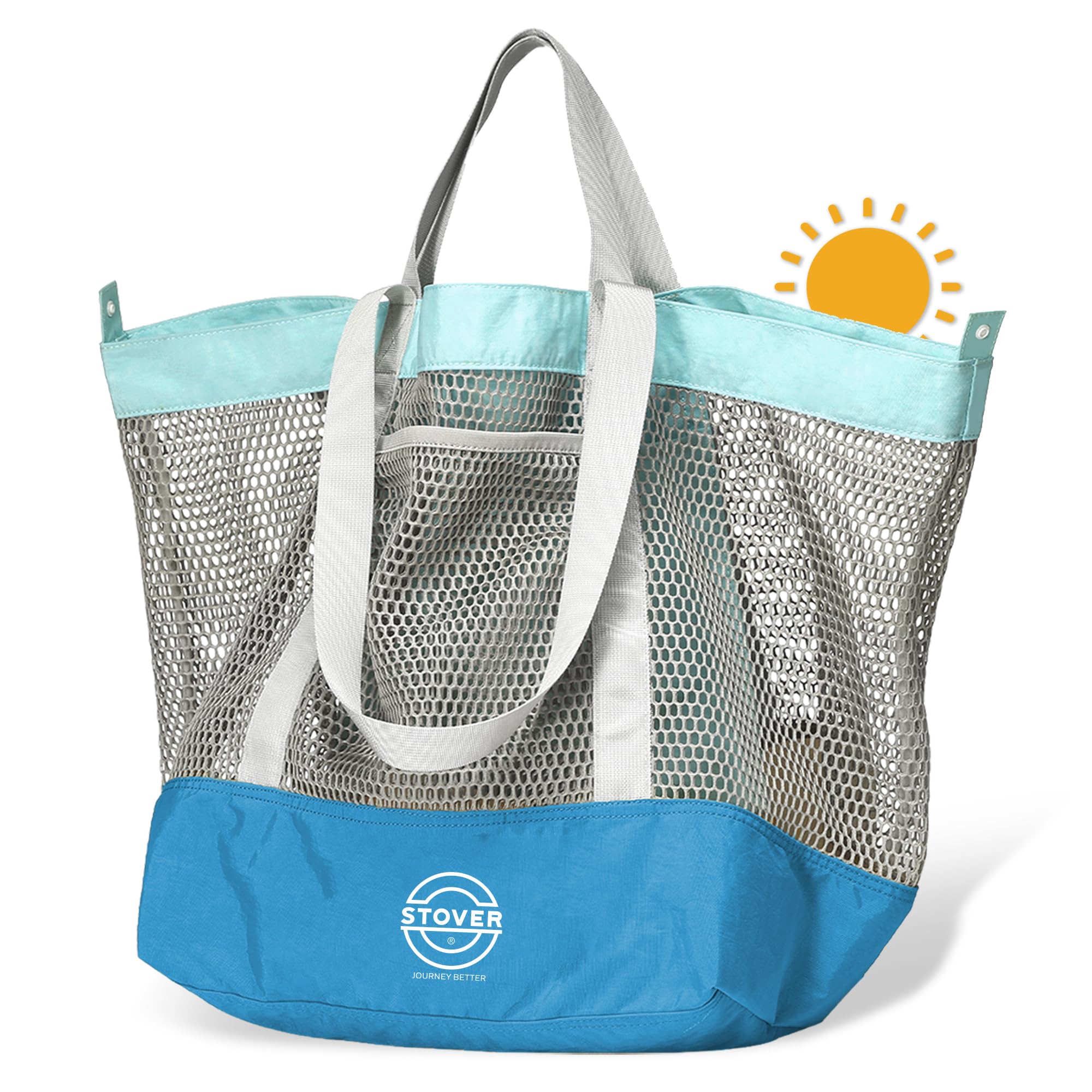 STOVER Large Mesh Beach Bag