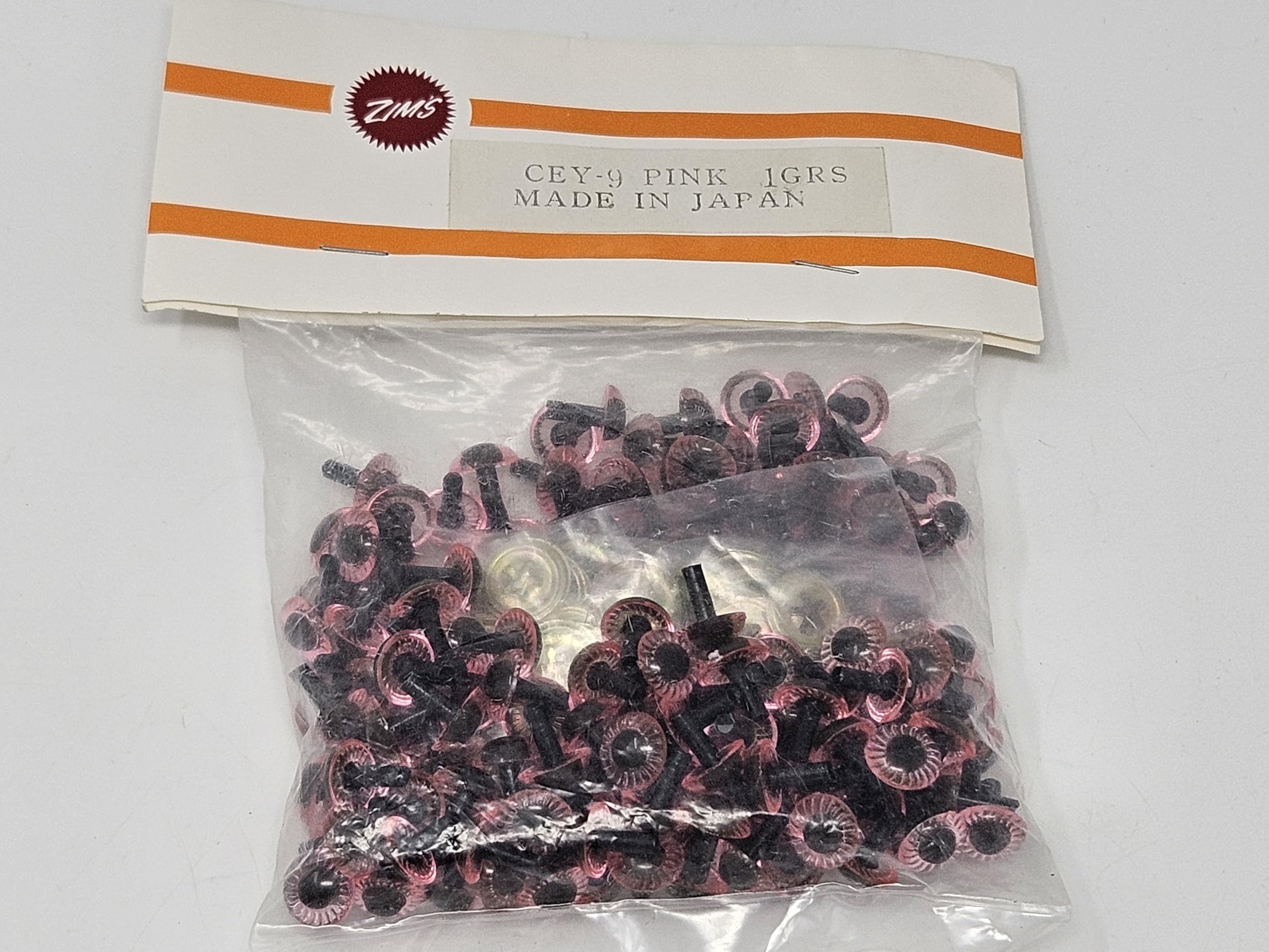 9mm Owl Eyes with Cut Textured Iris Plastic Safety Eyes for Craft Crochet Amigurumi Dolls or Puppets (Bulk Pack of 144) (Pink)