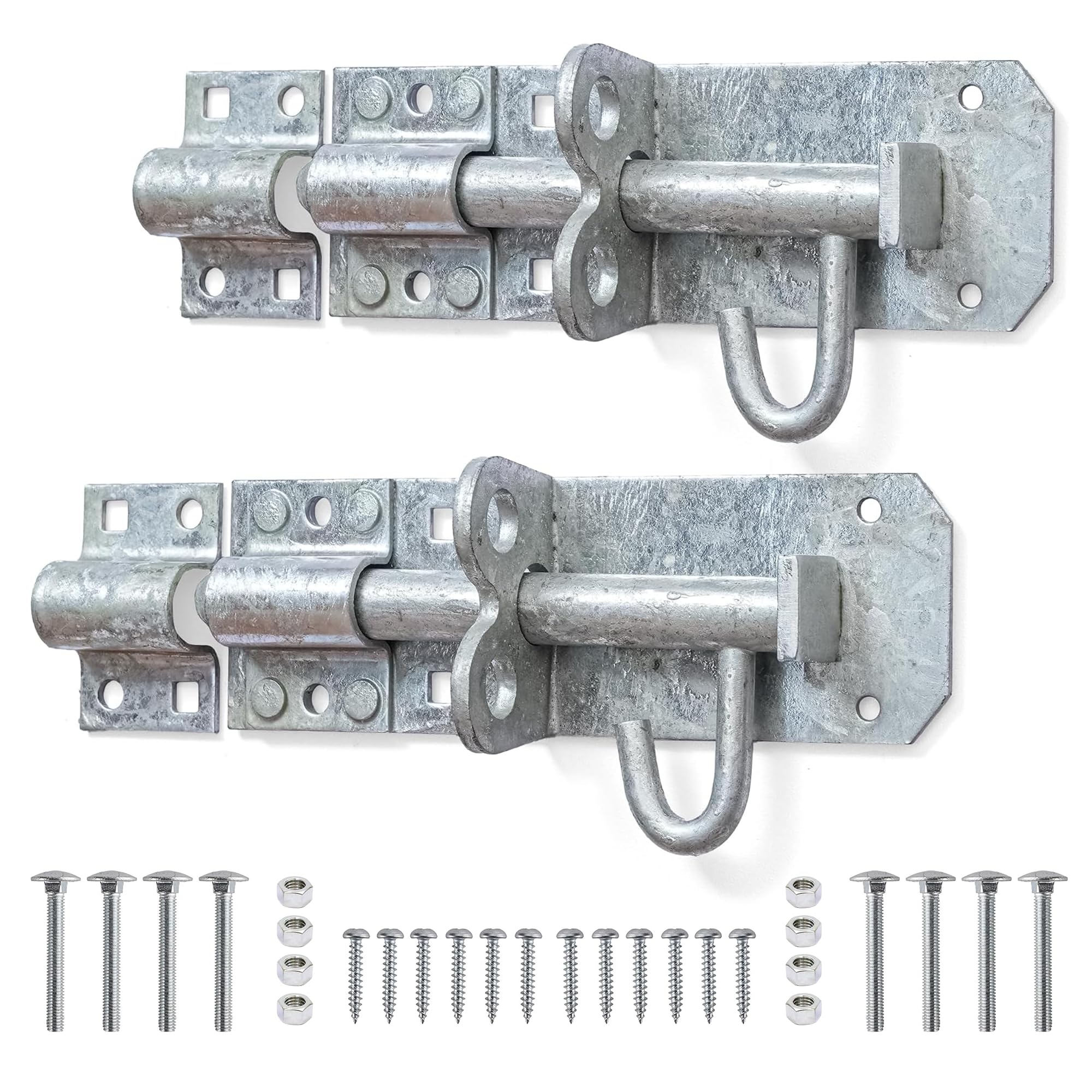 ZAVIA Brenton Gate Bolt for Wooden Gates | Heavy Duty Hot Dip Galvanised Sliding Bolt Lock for Patio, Garage, Shed & Barn Doors’ Extra Security