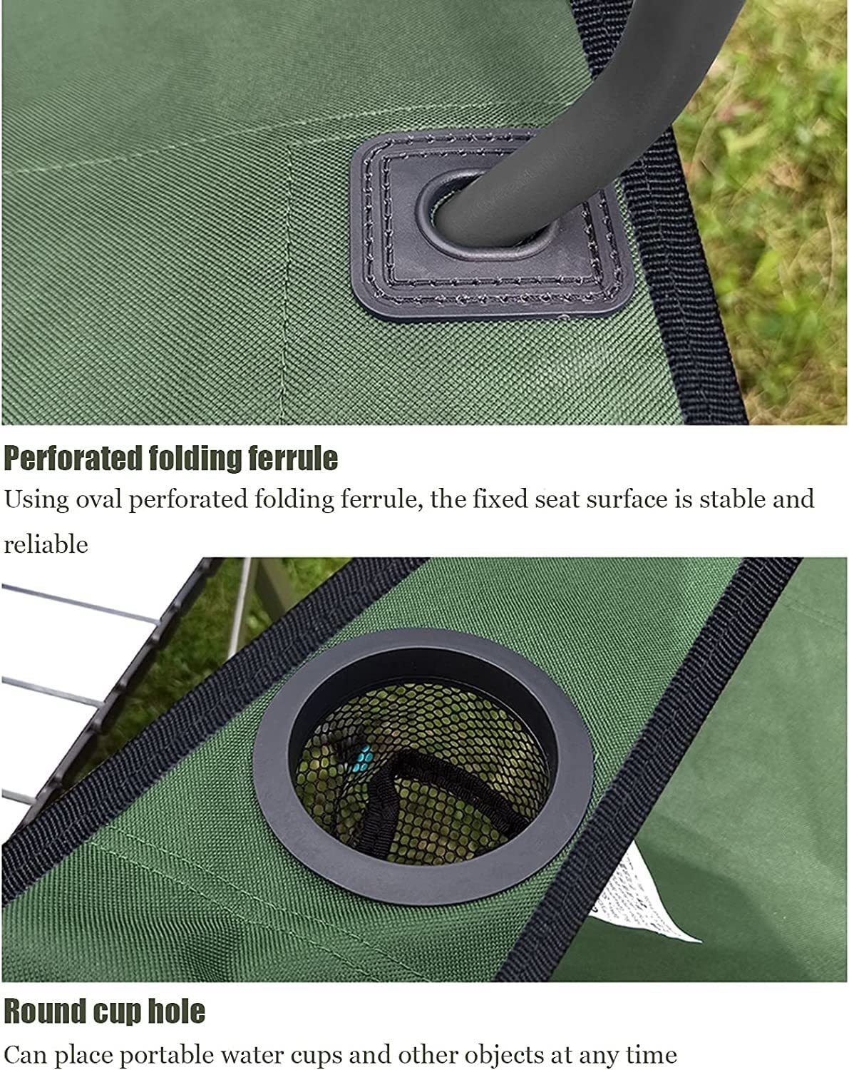 Krzesło Składane Outdoor Camping Przenośne Krzesło Składane Z Podłokietnikiem Wypoczynkowe Stołek Do Wędkowania, Przenośny Trwały Zewnątrz(A)