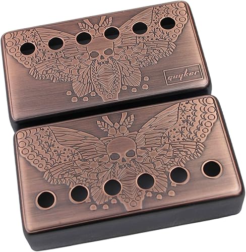 Miniatura 8 de Guyker Humbucker - Cubierta de pastilla (1.969 in2.047 in de distancia entre varas)  Juego de marcos de pastillas para puente de cuproníquel y