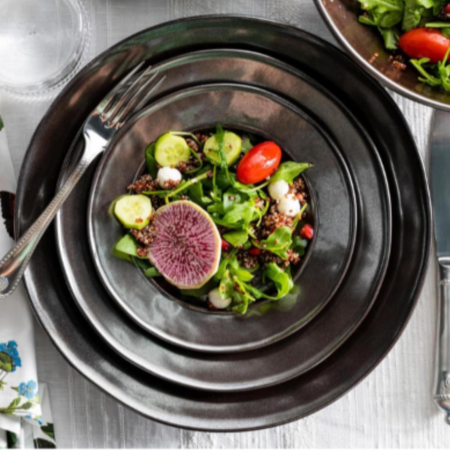 Juliska Pewter Stoneware Place Setting (4pc)