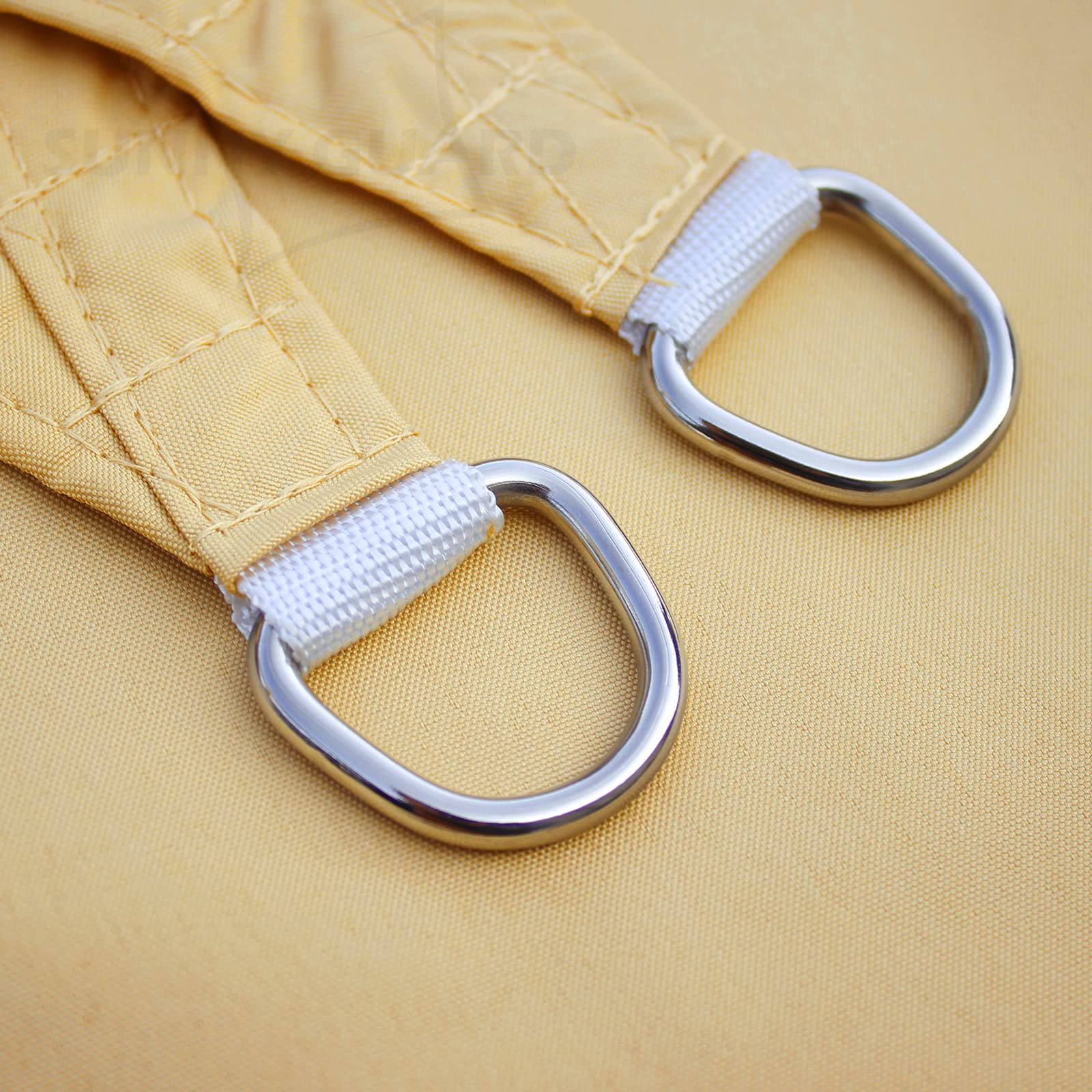 SUNNY GUARD Tenda a Vela Rettangolare 4x4m Impermeabile,Vela ombreggiante parasole Protezione Raggi UV per Giardino Esterno terrazza,Sabbia