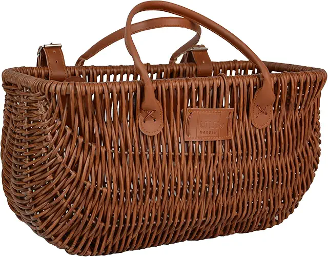 Panier en Osier Vélo UNUS 22x40x21,5 cm - Résistant aux Intempéries, Fixation Sangle