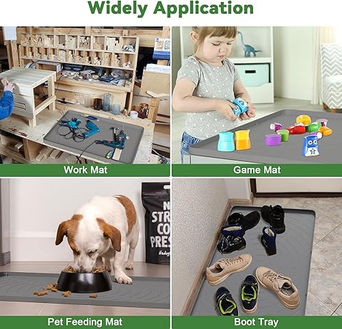 Miniatura 5 de TOOVEM - Tapete impermeable para debajo del fregadero, 34 x 22 pulgadas, de silicona, impermeable, para armarios de cocina, baño, tapete debajo del