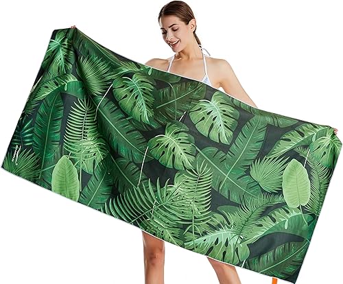 Miniatura 7 de Toalla de playa de microfibra CHARS de secado rápido con bolsa, es muy absorbente, libre de arena, para niños, adolescentes, adultos, viajes,