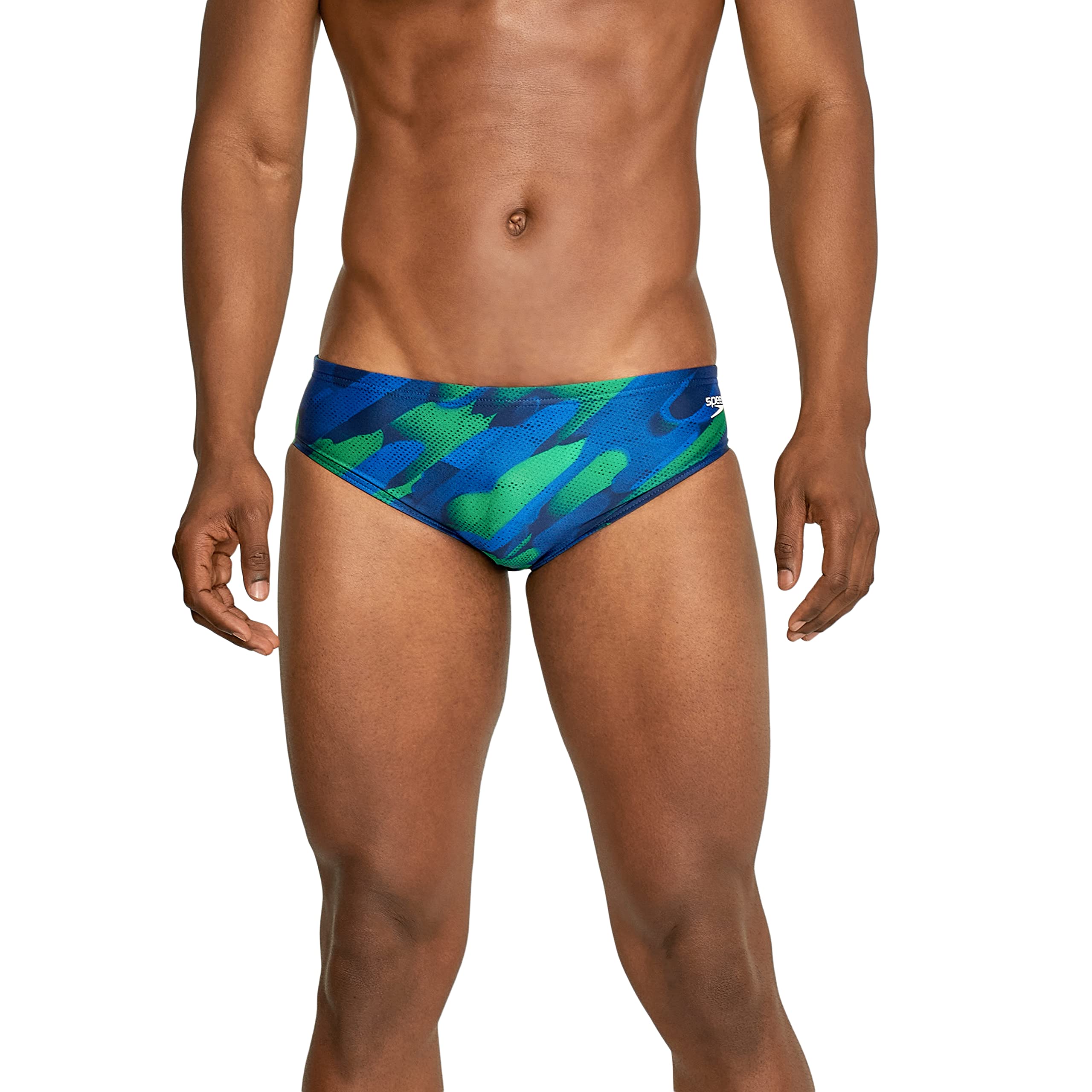 Speedo Men's Swimsuit Brief PowerFlex Eco Coded Riff Team Colors