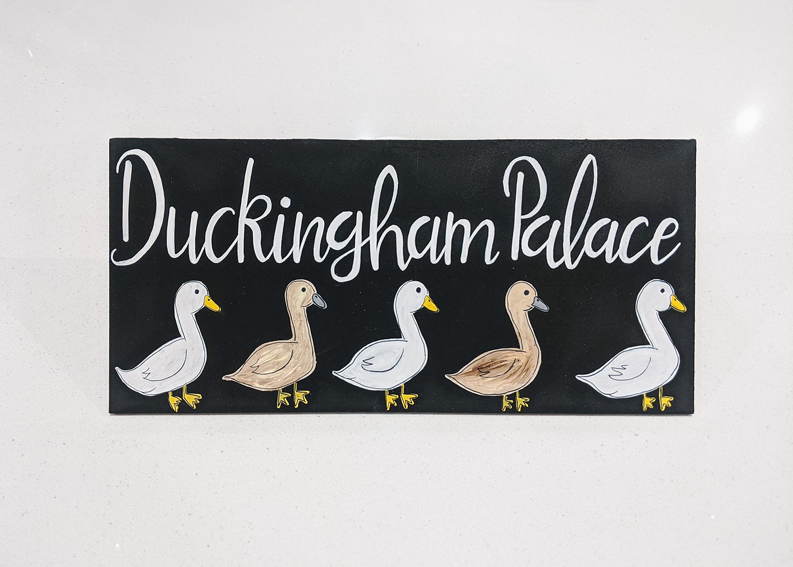 Biopracess Duck House Sign Chalkboard Lakehouse Duck Coop Metal Tin Sign 8x12 inch