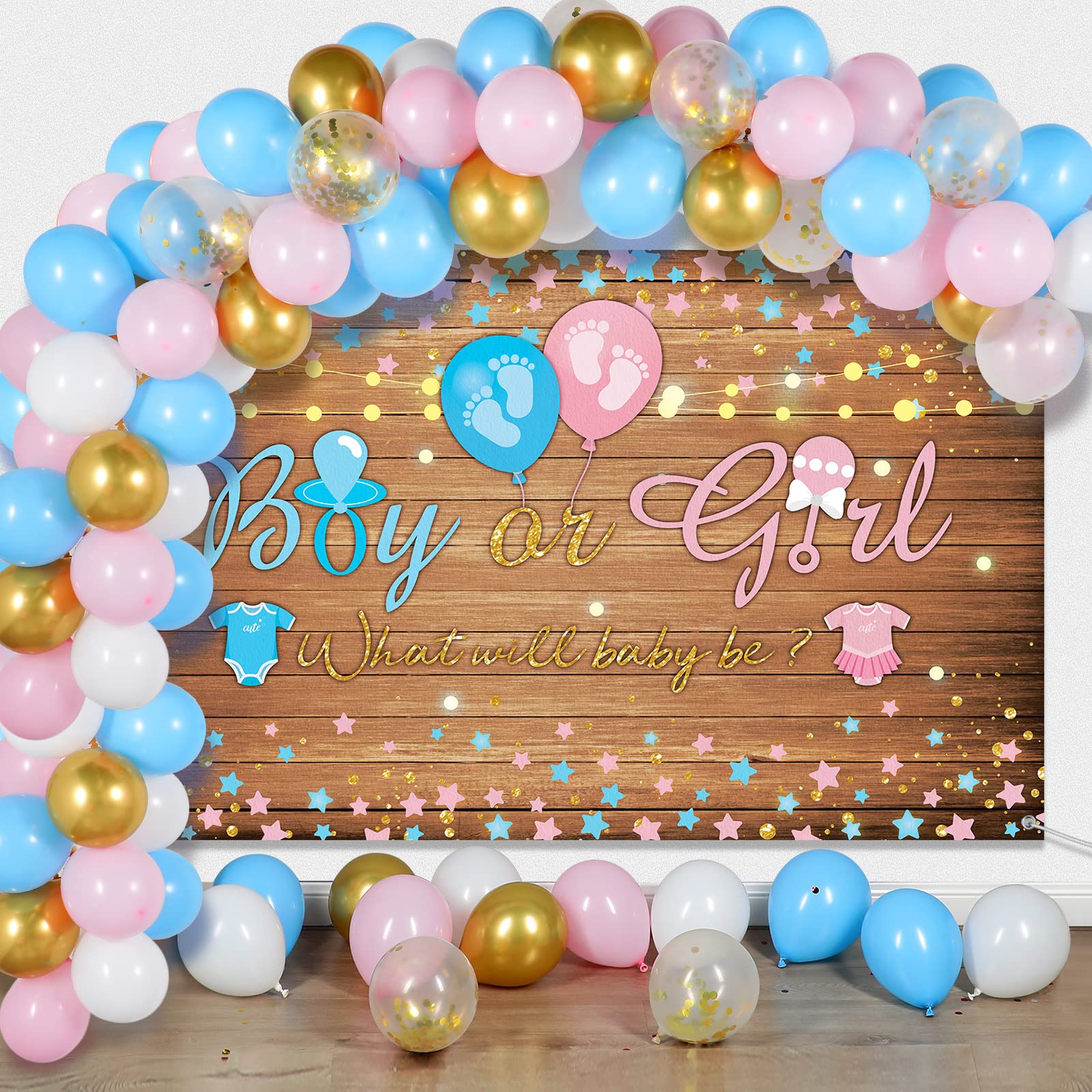 Buy Gender Reveal Party Decoration Including Blue Pink Confetti