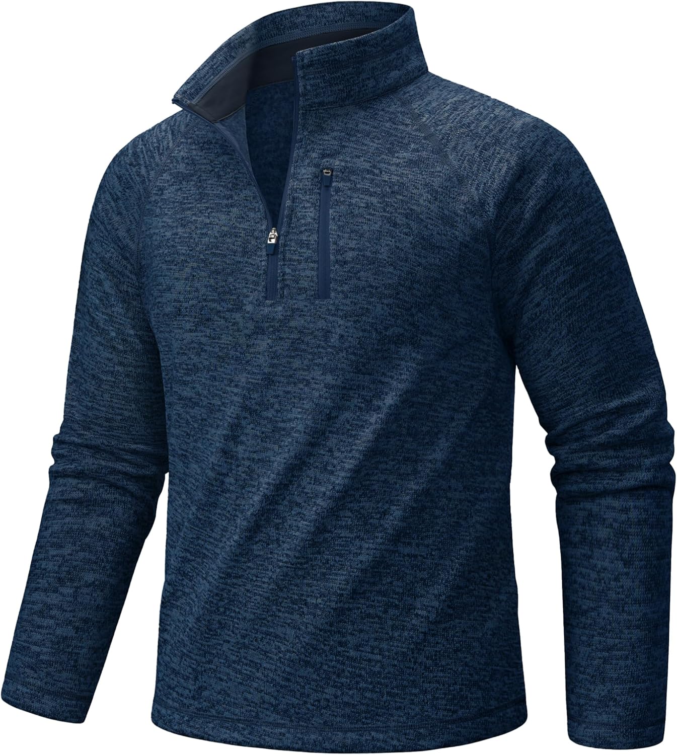 TACVASEN Men's Quarter Zip Pullover Long Sleeve Thermal Fleece Sweater Lightweight Casual Golf Sweatshirt with Zipper Pocket