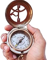 Vista 4 de Reloj de sol de latón – Brújula abierta – Accesorio Steampunk – Regalo único para hombres – Hermoso hecho a mano – Reloj de sol – Reloj de sol