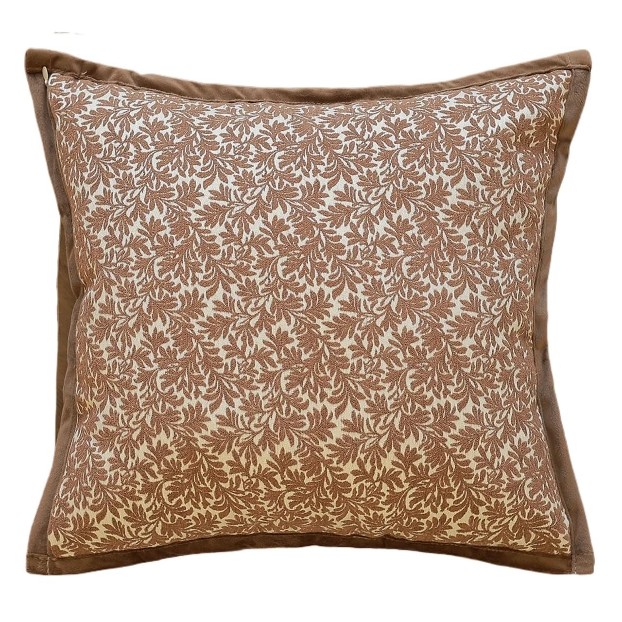 IUVYTA Chenille Pillow Covers Jacquard Yarn-dyed Cushion Cover 3D Floral Chenille Pillow Flannel Pressing Edge Home Decor Pillowcase(B-45X45CM)