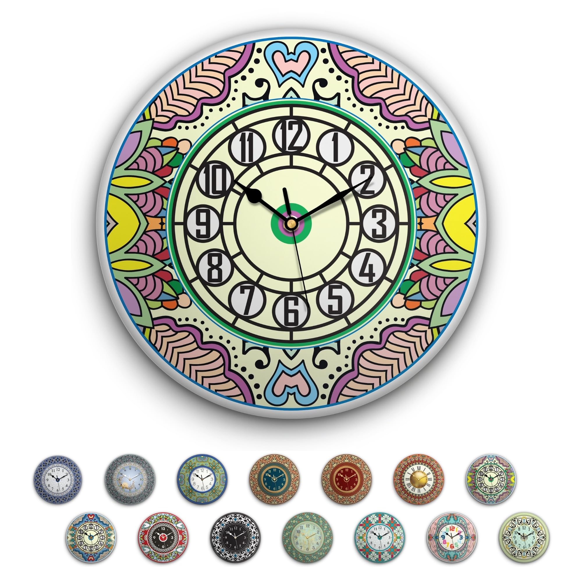 Horloge murale moderne IRI-GIRI pendule silencieuse fonctionne à piles