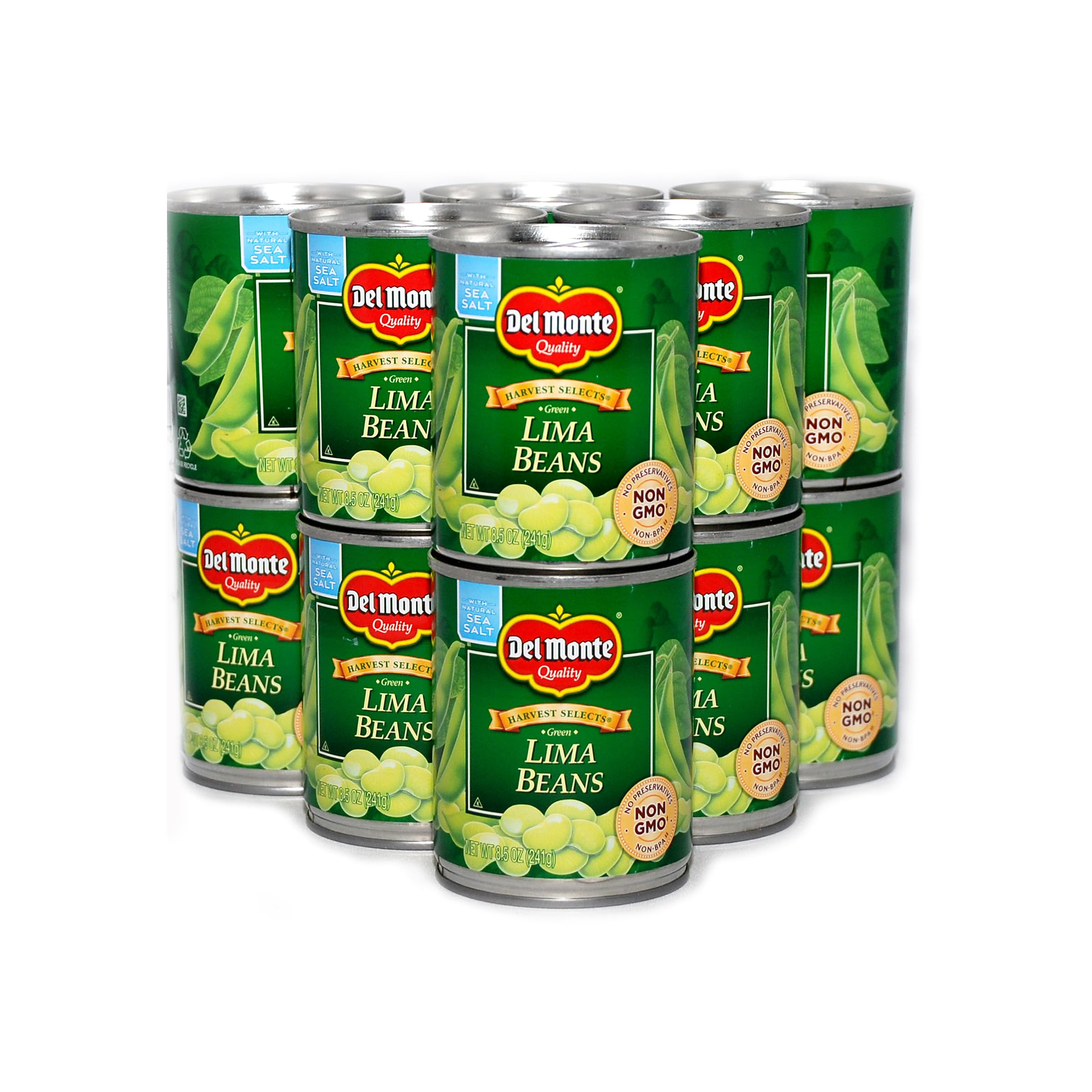Del Monte Fresh Cut Lima Beans, 8.5 Oz Can, Pack of 12