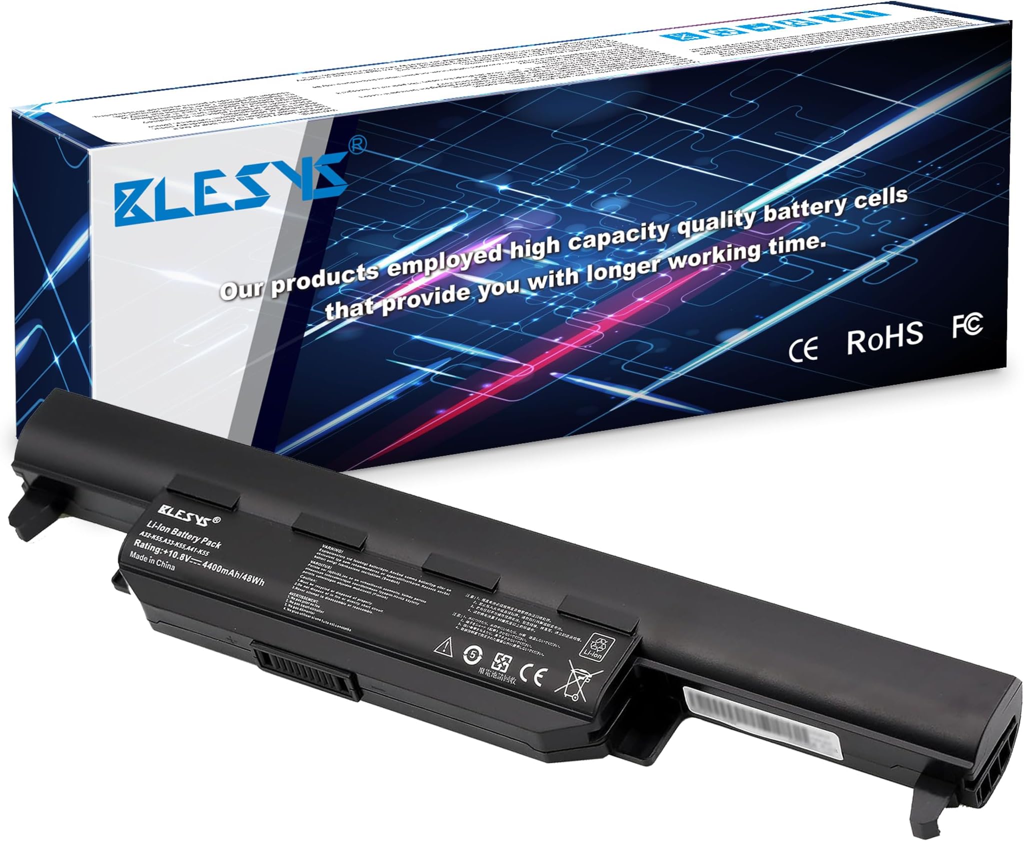 BLESYS A32-K55 Akku für Asus F75A F75V F55A X75A X75V X75VC F55A F55C