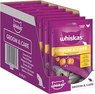 Whiskas Groom & Care Katzensnack Huhn, 8x45 g