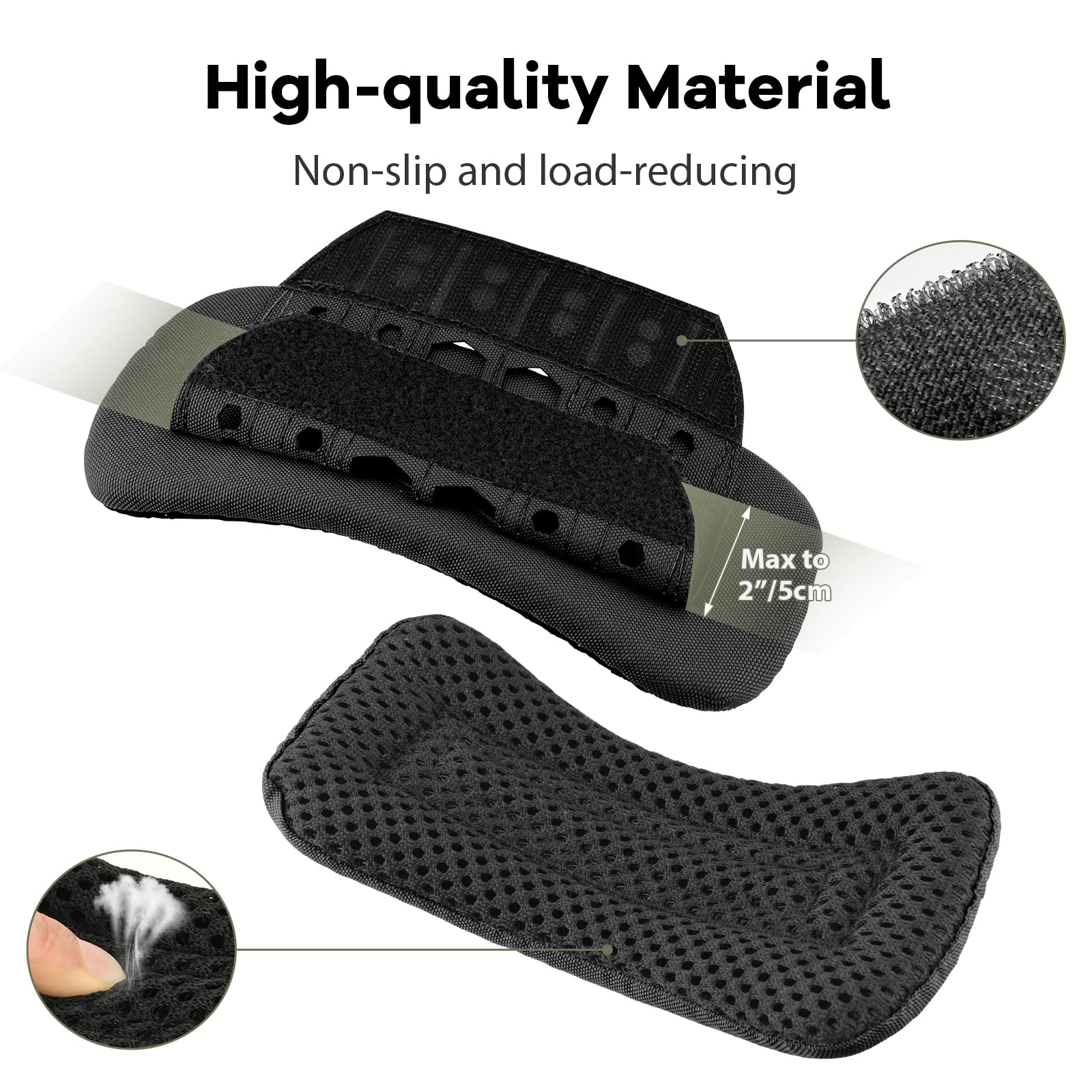 Shoulder Strap Pad, 2 Pack Shoulder Strap Pads Cushion for Backpack Sling Bags Accessories Black