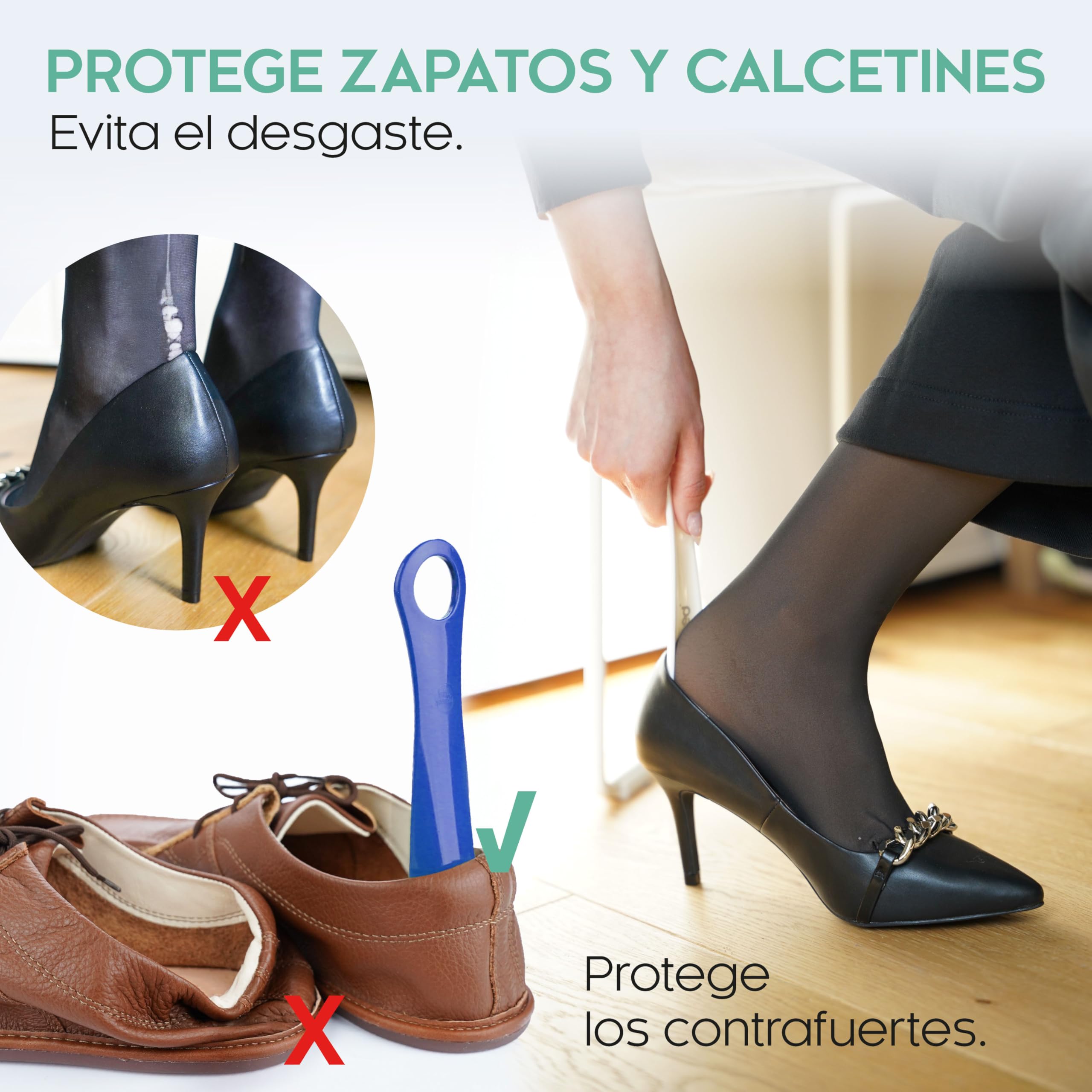 biped juego de 3 calzadores de plástico 18 cm – Mini cuernos de zapato de viaje ergonómicos – Accesorio práctico y compacto para niños y adultos z1570