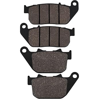 Brake Pads Front/Rear Kit for Harley Davidson XL 1200 C Sportster Custom 2004-2013/XL 883 Iron 2009-2014/XL 1200 L Sportster Low 2007-2011