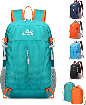 Lightweight Packable Hiking Backpack for Men Women Waterproof Travel Daypacks Small Folding Day Pack with Tool Loops Camping Outdoor,Green