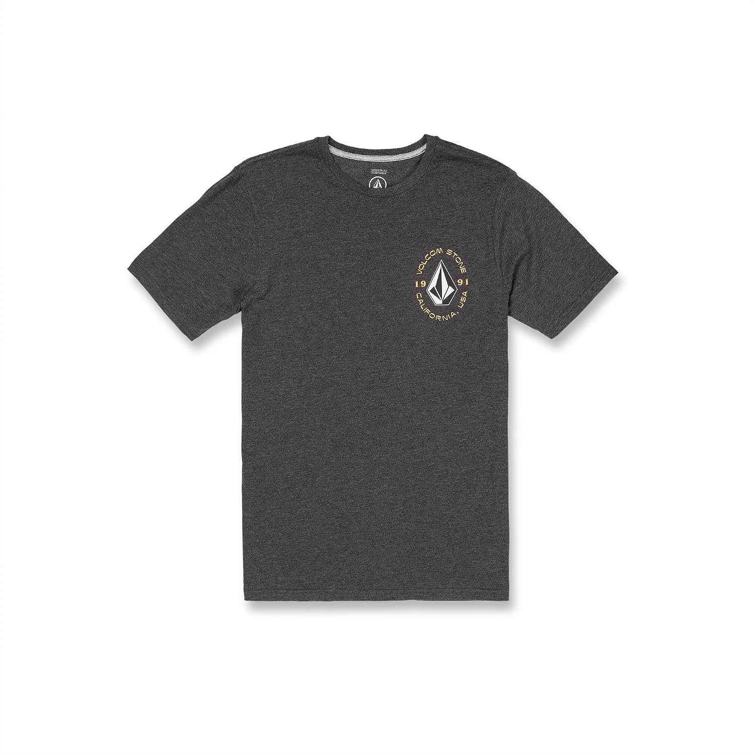 Volcom Men's Line Service Heather Short Sleeve T-Shirt – Soft Cotton Blend Graphic Tee