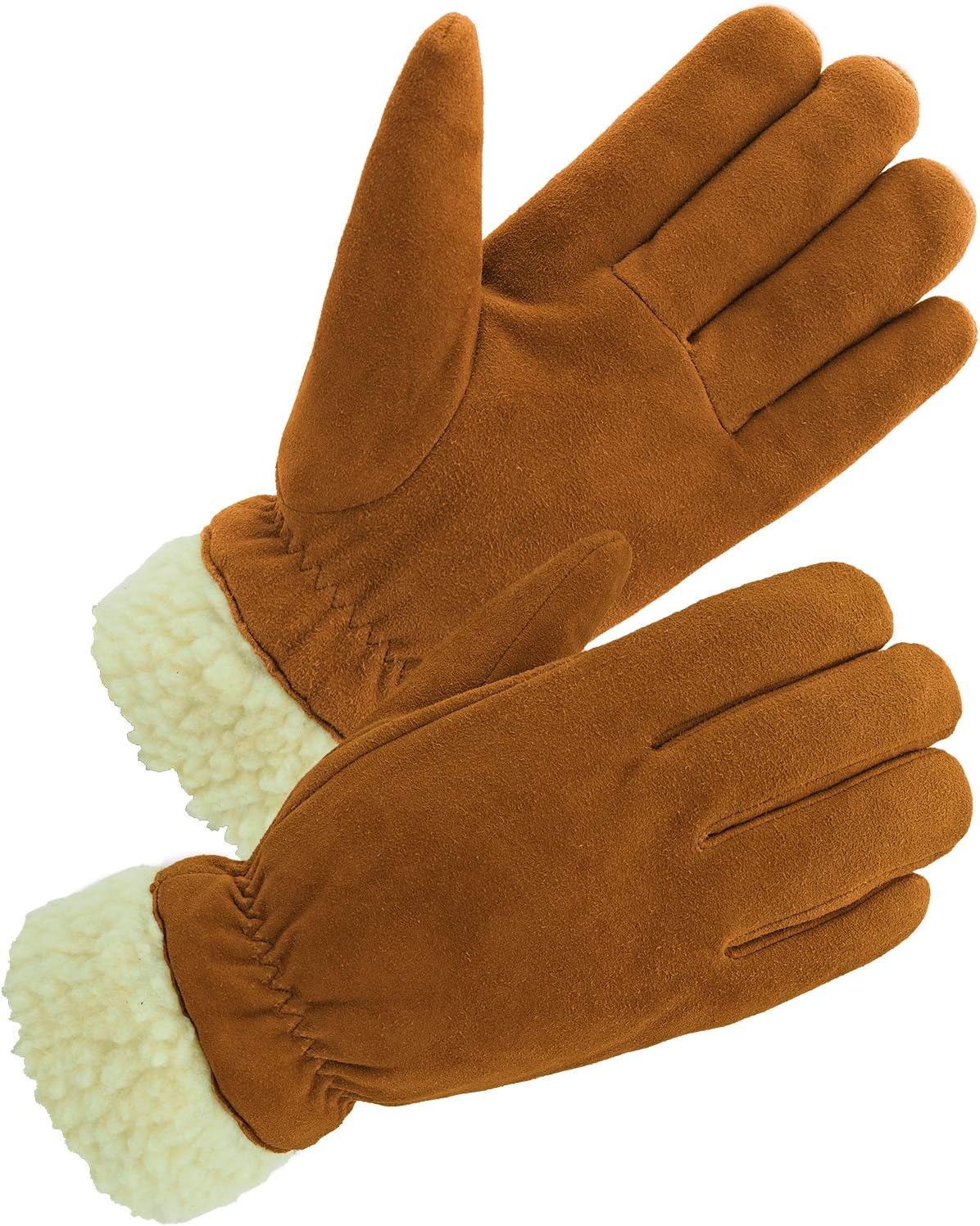 SKYDEER 3M Thinsulate Thermal Winter Work Gloves with Windproof Premium Genuine Deerskin Suede Leather (Unisex SD8671T)