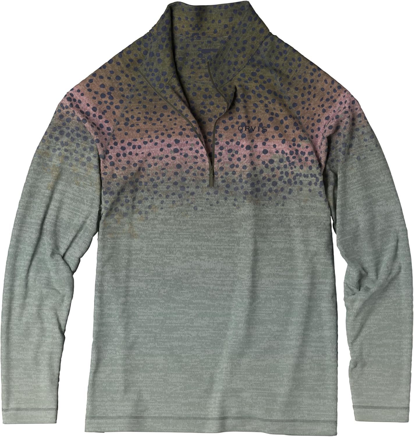 Orvis Men's DriCast 1/4 Zip Sun Protection Shirt Lightweight Breathable Quick Dry