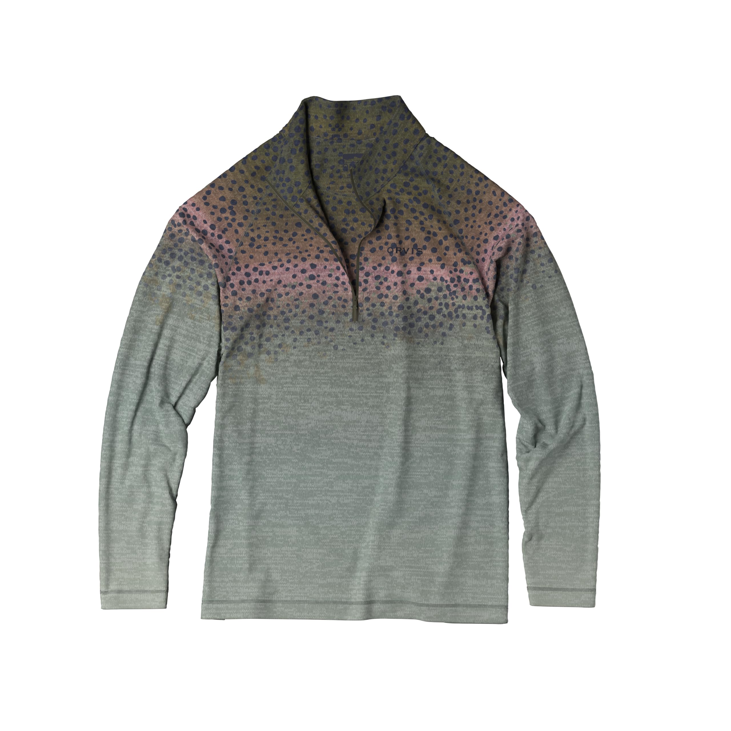 Orvis Men's DriCast 1/4 Zip Sun Protection Shirt Lightweight Breathable Quick Dry