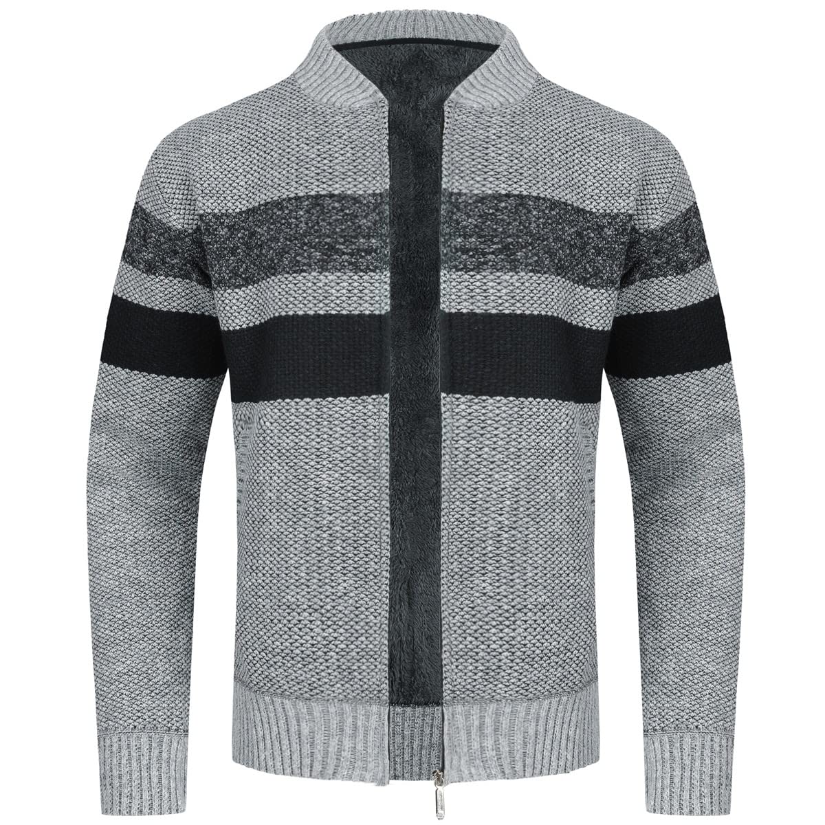 YOUTHUP Cárdigans de Hombre Invierno Casual Suéter Forro de Lana Cárdigan de Punto para Hombre