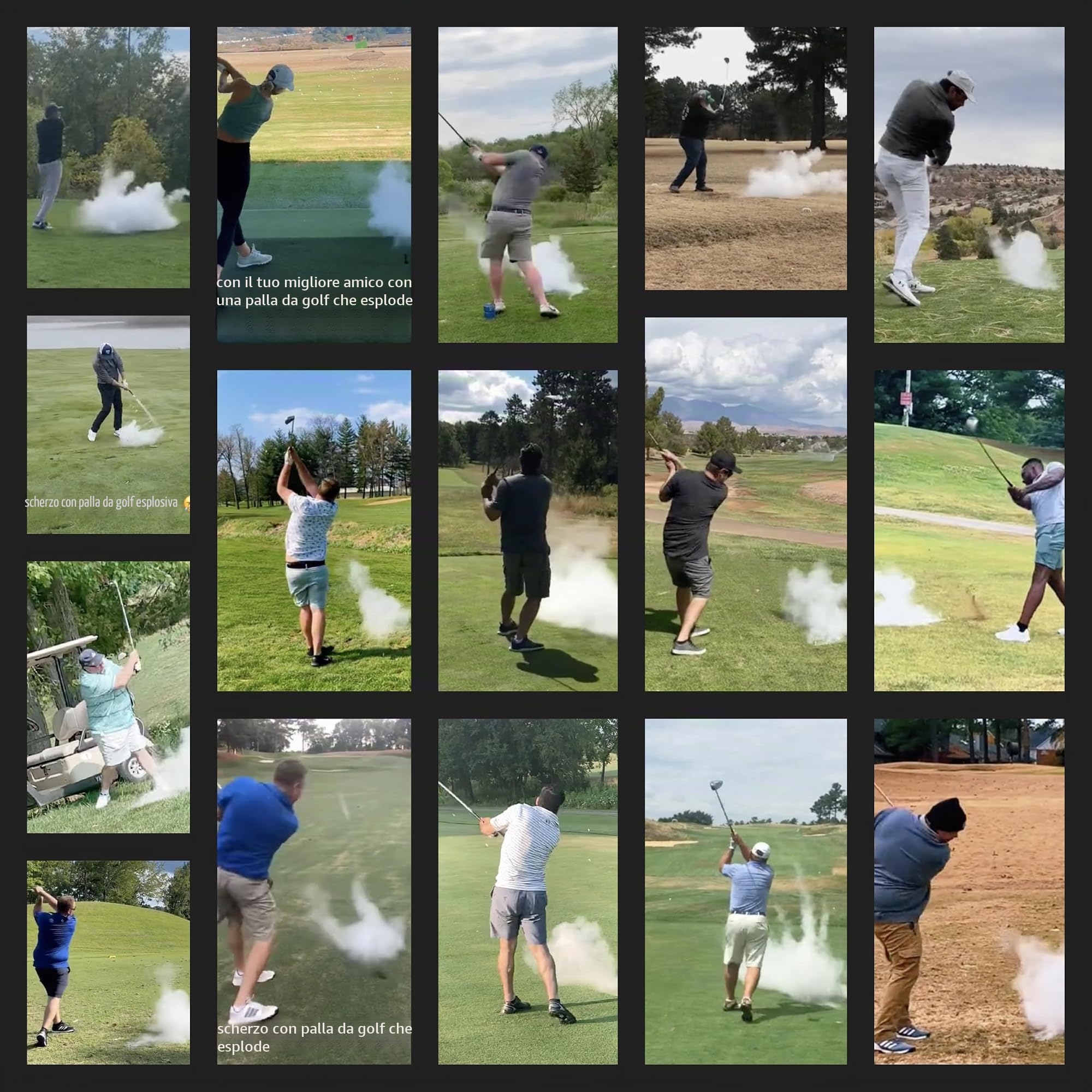 Shanker Golf - Palline da golf scherzo che si frantumano all'impatto - Divertente regalo scherzoso per golfisti (confezione da 3, novità)