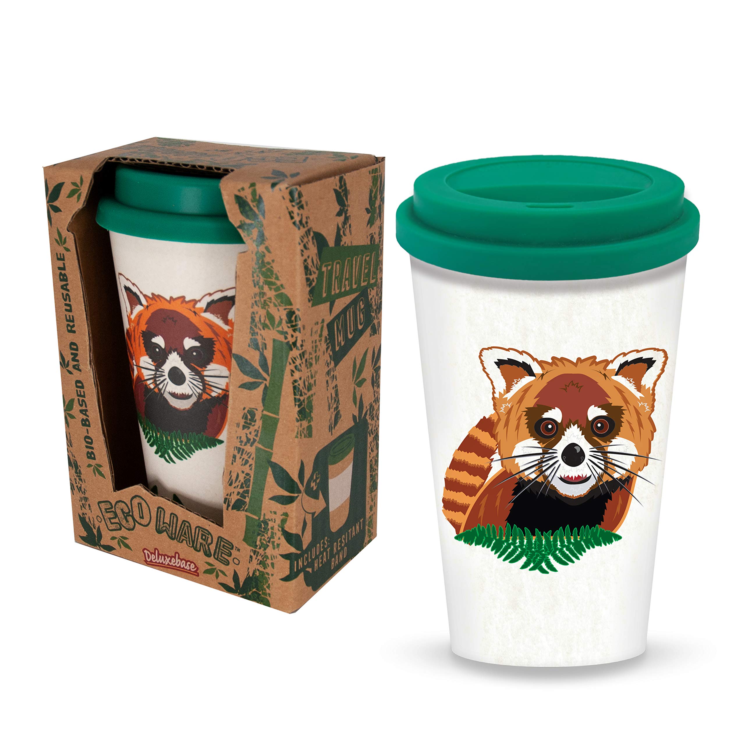 Buy Ecoware Reusable Travel Mug Red Panda from Deluxebase. 400ml Eco