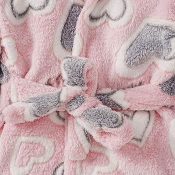 JiAmy Vestaglia in Cotone per Bambini con Costume Animale, Accappatoio con Cappuccio, Abbigliamento da Camera, Accappatoio da Bagno per Ragazzi e Ragazze 1-8A, 1-2 Years