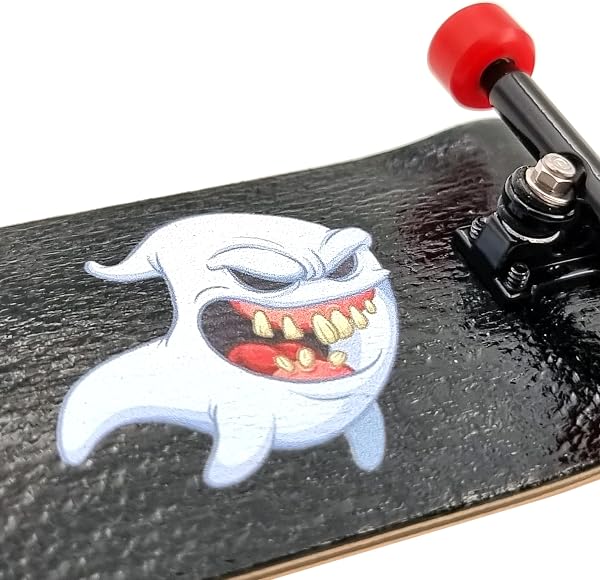 SPITBOARDS Configuración diapasón profesional 34x96 mm | Cubierta madera real | Camiones pro con tuercas bloqueo y bujes | Ruedas pro poliuretano - 4