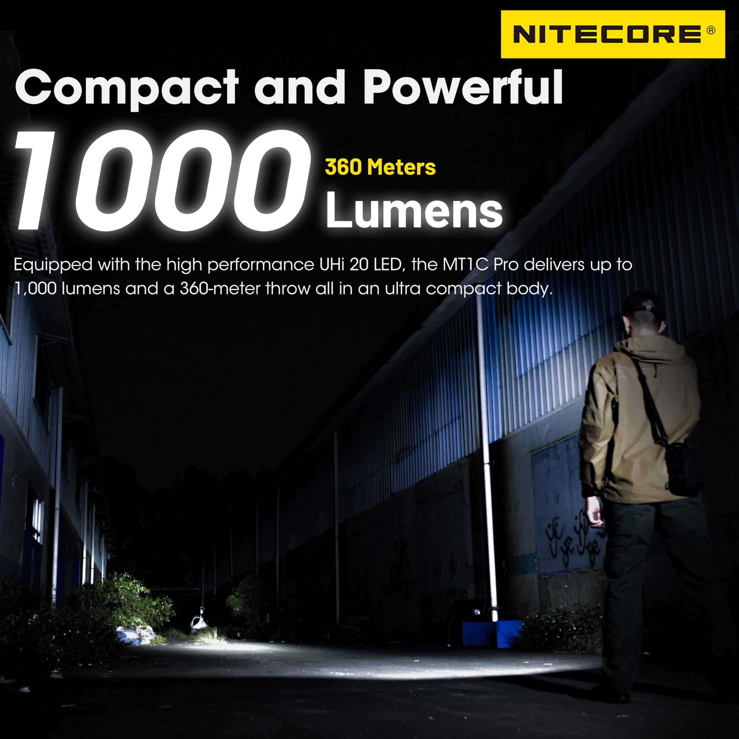 Image secondaire de Lampe de Poche Nitecore MT1C Pro 1000 Lumens Rechargeable - Ultra Compacte