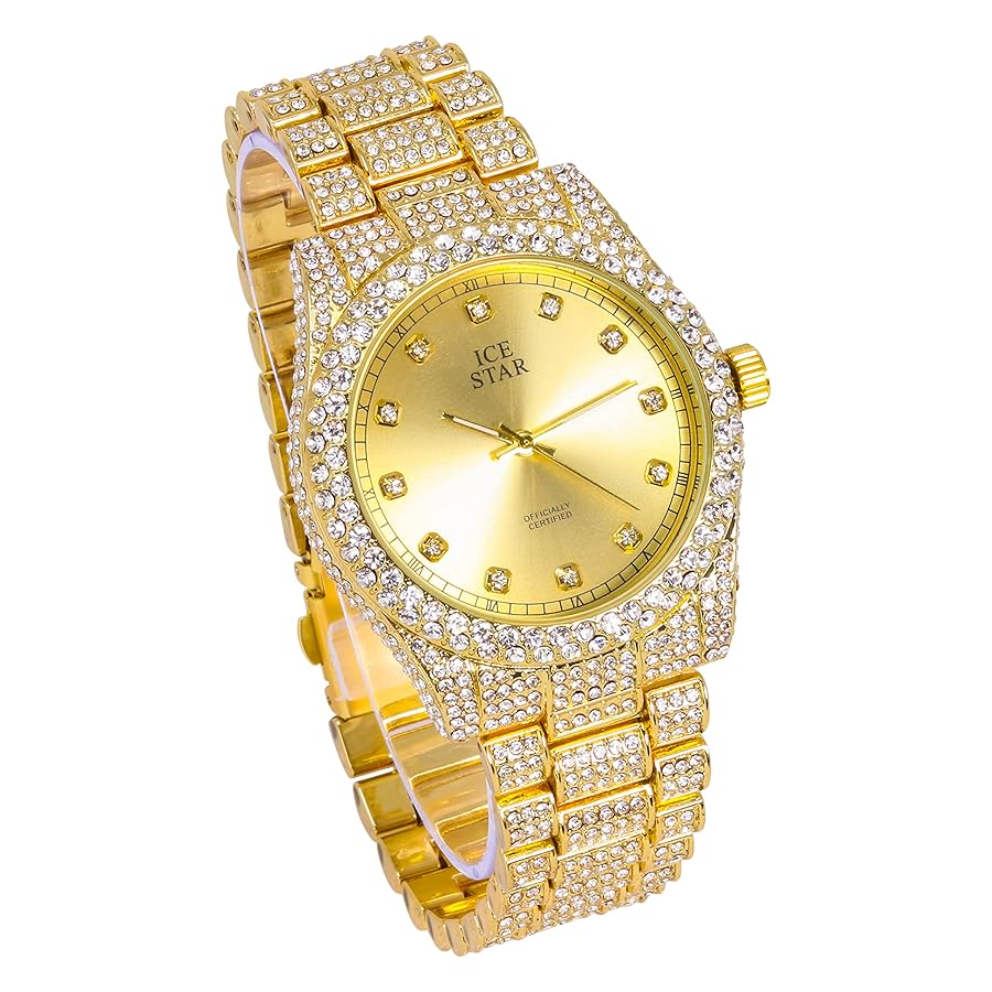 ICE STAR クロノグラフ ダイヤモンド風 ICE STAR クロノグラフ ダイヤモンド風 ICE STAR クロノグラフ
