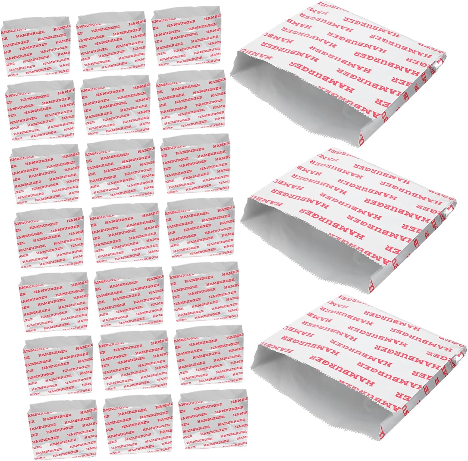 50pcs Aluminum Foil Insulated Food Take out Bags, Grease Proof