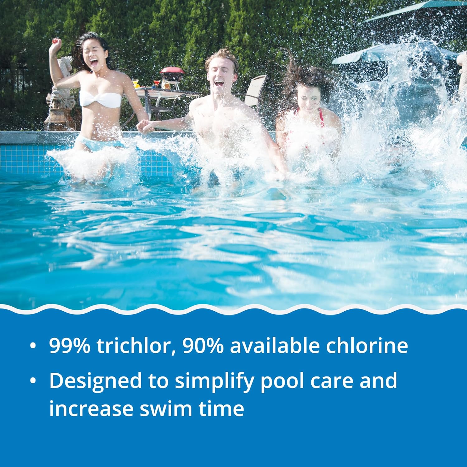 In The Swim 3 inch 5-in-1 Super Multi-Tabs – Swimming Pool Sanitizer – Chlorine - Algaecide - Stabilizer - Clarifier - 24 Pounds