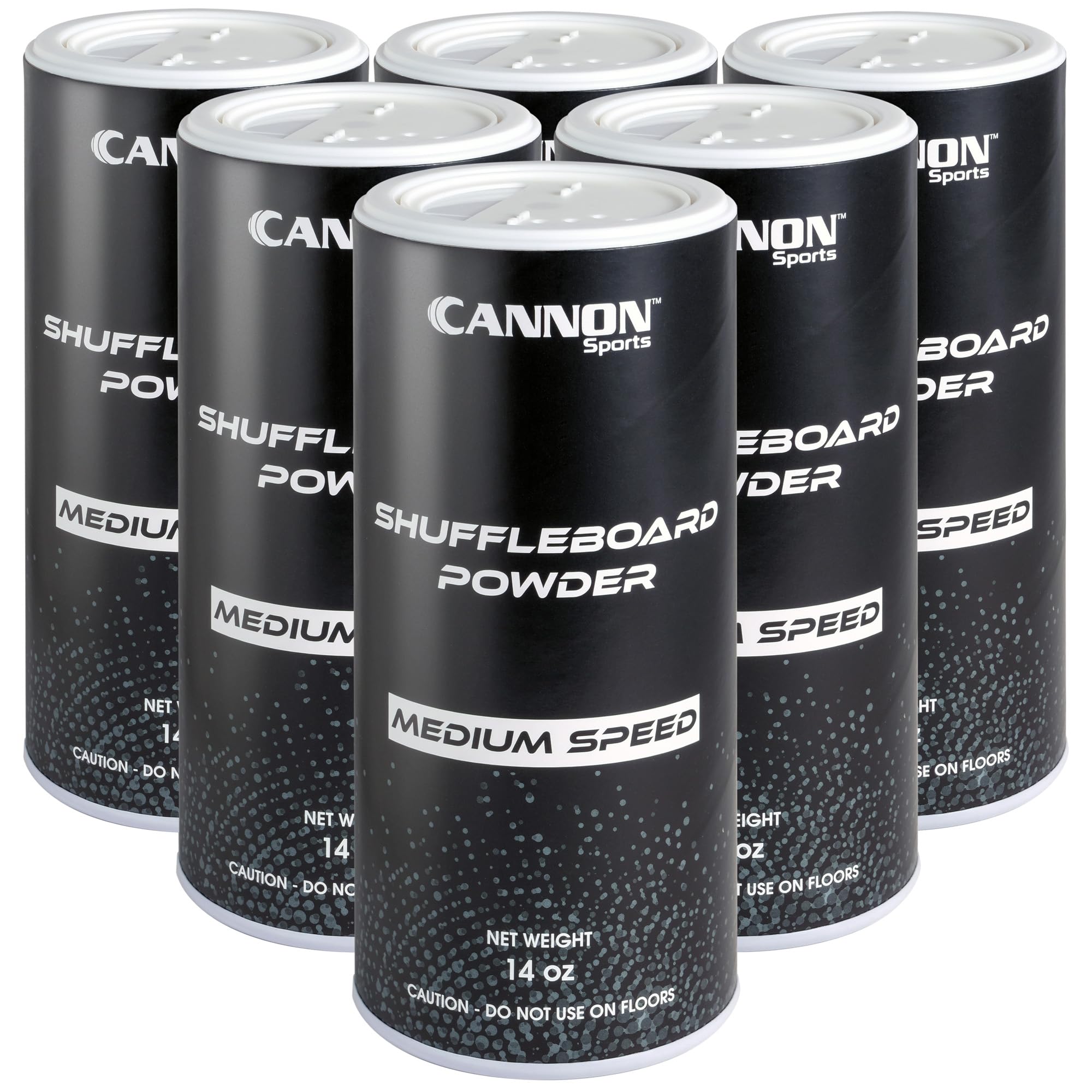 Cannon Sports Shuffleboard Powder - Premium Shuffleboard Wax with Granular Silicone Beads or Corn Meal - 3 Speed Options - Smooth Glide Non-Abrasive Shuffleboard Sand (MEDIUM, Pack of 6)