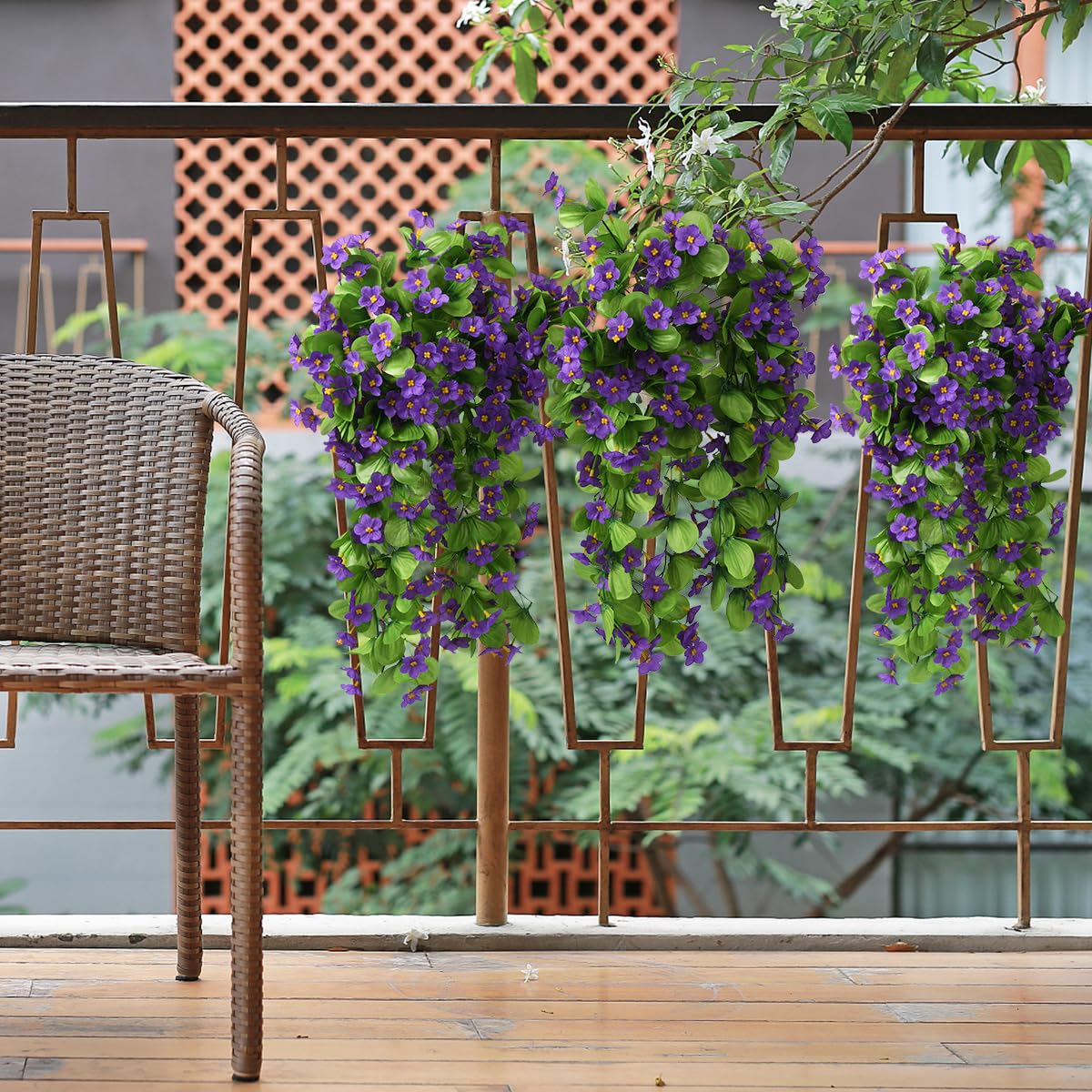 Amazon.com: ZFProcess 2PCS Artificial Hanging Flowers, Fake Hanging Plants  Violet Vines UV Resistant for Wall Home Room Garden Wedding Indoor Outdoor  Spring Summer Decoration(Purple) : Home & Kitchen