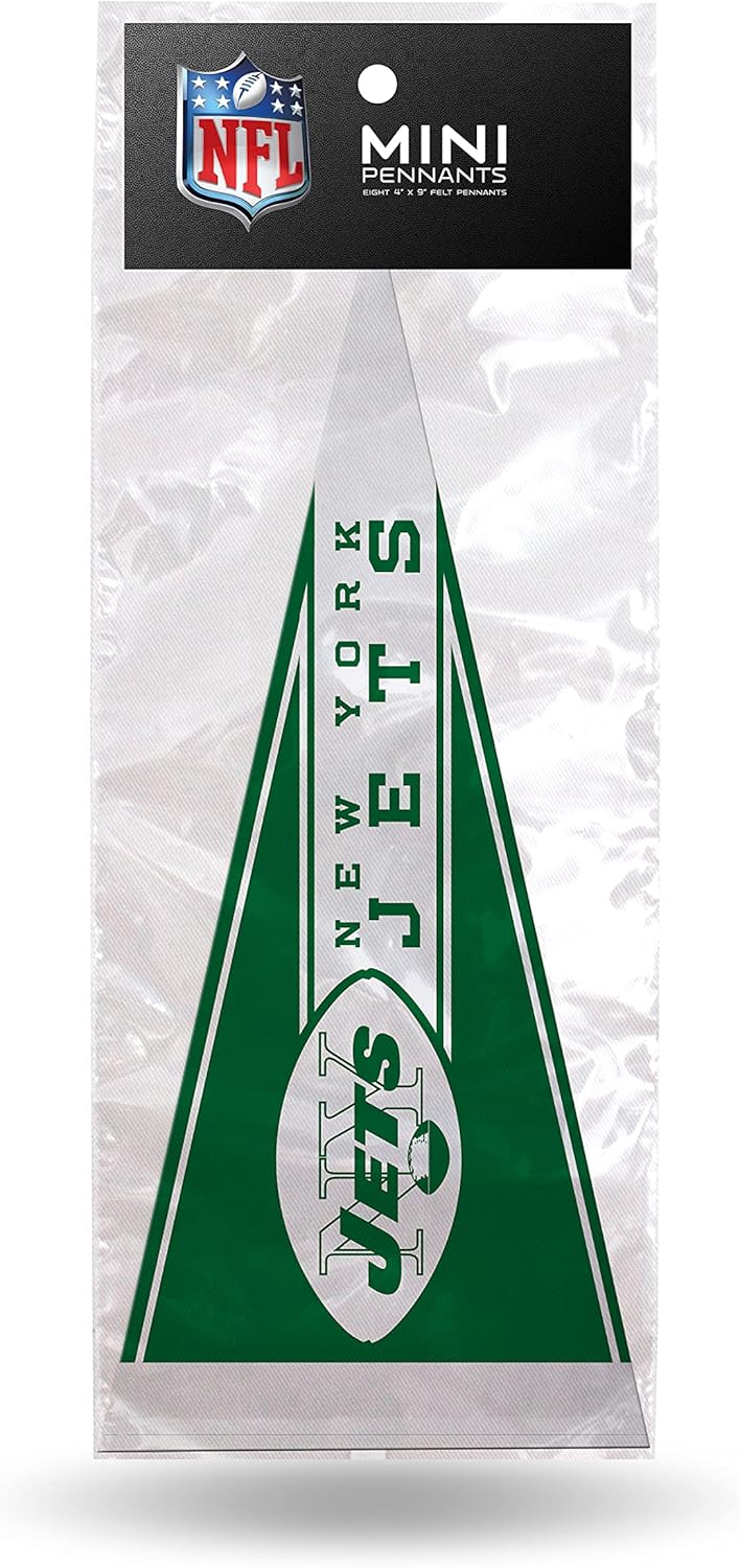 Rico Industries NFL Football Retro 4" x 9" Felt Mini Pennant Team Set (Includes 8 Pieces)