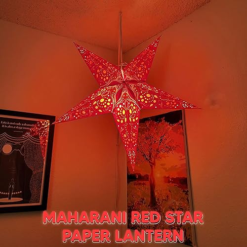 GalaxyArts – Aharani (rojo) – Linterna De Estrella De Papel – Yaxa