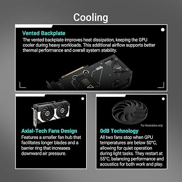 ASUS DUAL-RTX5070-O12G-NVIDIA-GEFORCE-RTX 5070-12GB GDDR7-192bit-2xHDMI-3xDP-DLSS4 GRAPHICS CARD