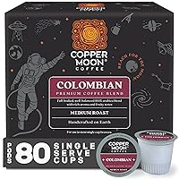Vista 1 de Copper Moon - Cápsulas de café de una sola porción para cafeteras Keurig K-Cup, tostado medio, mezcla colombiana, 80