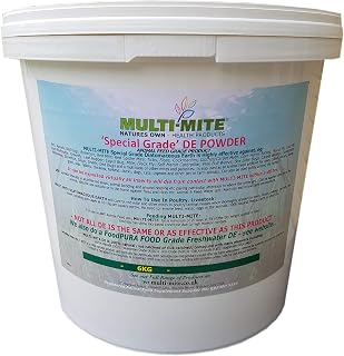 Multi-Mite® 6KG Bucket FEED Grade DE - DIATOMACEOUS EARTH - Mite Fleas and All Animal Lice Control Powder and FEED Supplement