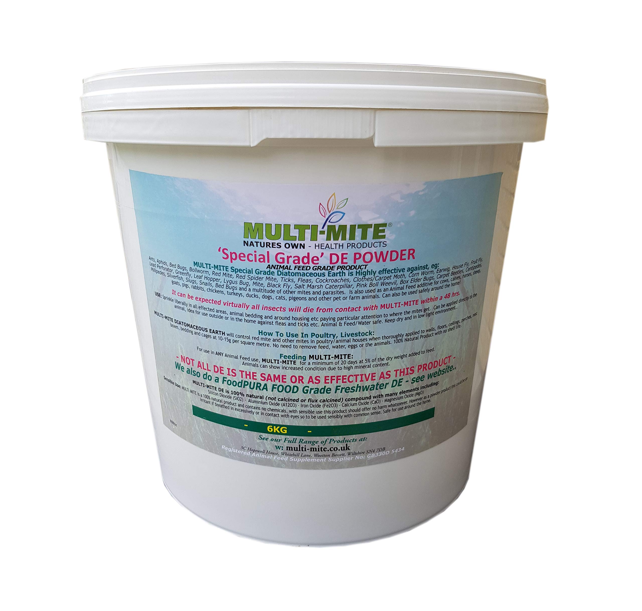 Buy MultiMite® 6KG Bucket FEED Grade DE DIATOMACEOUS EARTH Mite