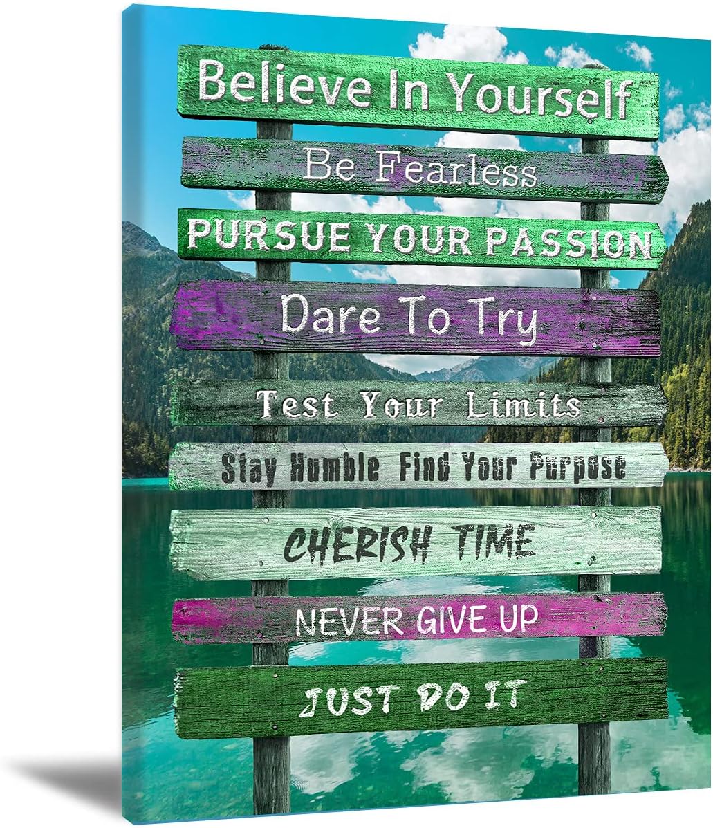 Weckhall Inspirational Wall Art Motivational Canvas Poster
