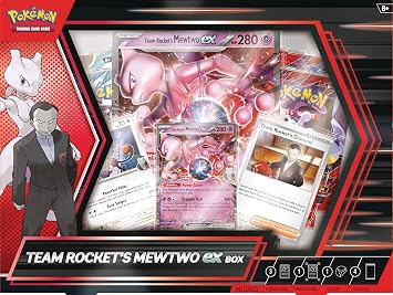 Pokemon TCG Team Rockets Mewtwo ex Box - 4 Packs, Promos