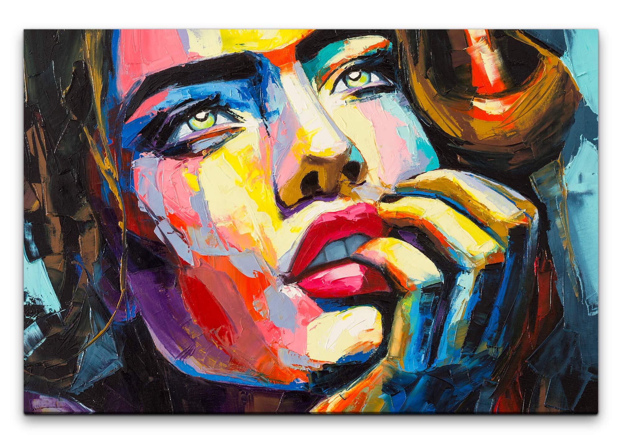 Leinwandbild 'Frau' Von Paul Sinus Art - 120x40 Cm, Auf Keilrahmen Gespannt, In Museumsqualität